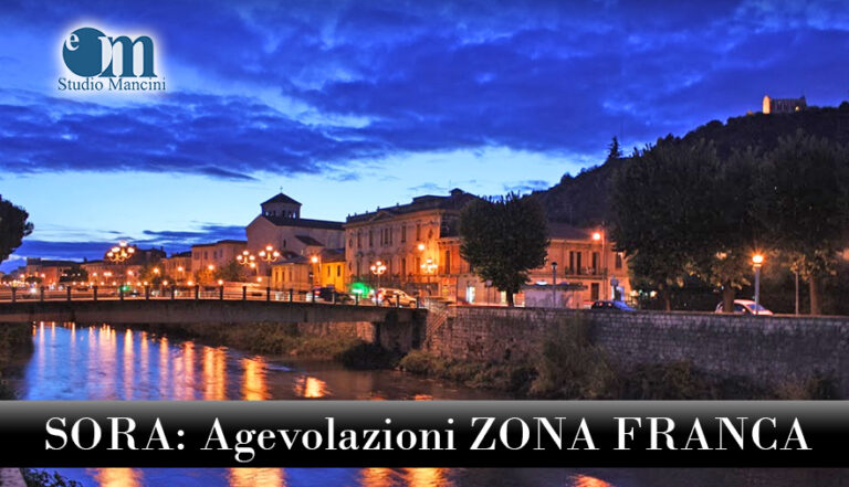 Zona Franca a Sora agevolazioni Studio Mancini